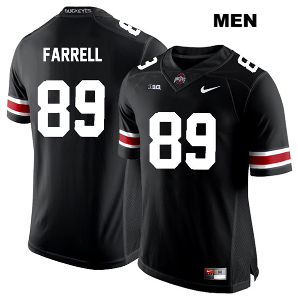 Ohio State Buckeyes Men's Luke Farrell #89 White Number Black Authentic Nike College NCAA Stitched Football Jersey AG19S41XS
